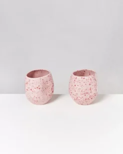 Joao Vase M Rosa Rot Gesprenkelt