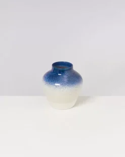 Madalin Vase Blau Rosa Gesprenkelt