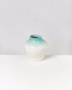 Madalin Vase Grun Rosa Gesprenkelt