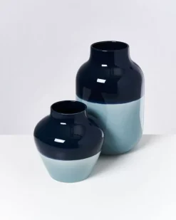 Madalin Vase Navy Hellblau