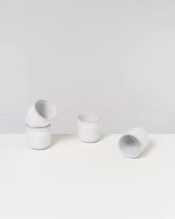 Melides 4Er Set Becher Klein White