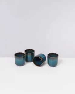 Melides 4Er Set Becher Klein Oceanblue