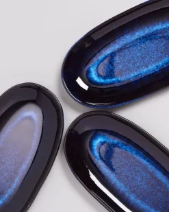 Melides Servierplatte L Deepseablue