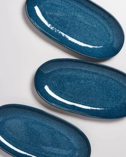 Melides Servierplatte L Navygreen