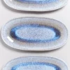 Melides Servierplatte L Stoneblue