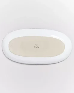 Melides Servierplatte L Stoneblue