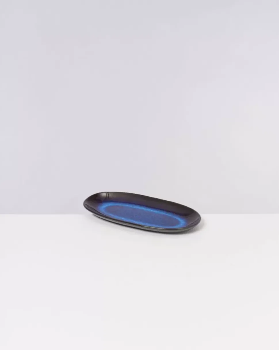 Melides Servierplatte M Deepseablue