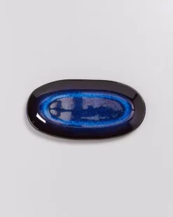 Melides Servierplatte M Deepseablue