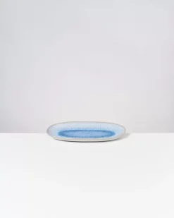Melides Servierplatte M Stoneblue