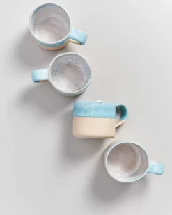 Nodoa 4Er Set Tasse Blue Dipped