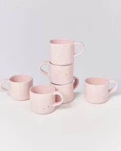 Nodoa 6Er Set Tasse Rosa Gesprenkelt