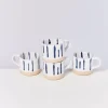 Nodoa 4Er Set Tasse Weis Blau
