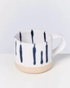 Nodoa 6Er Set Tasse Weis Blau