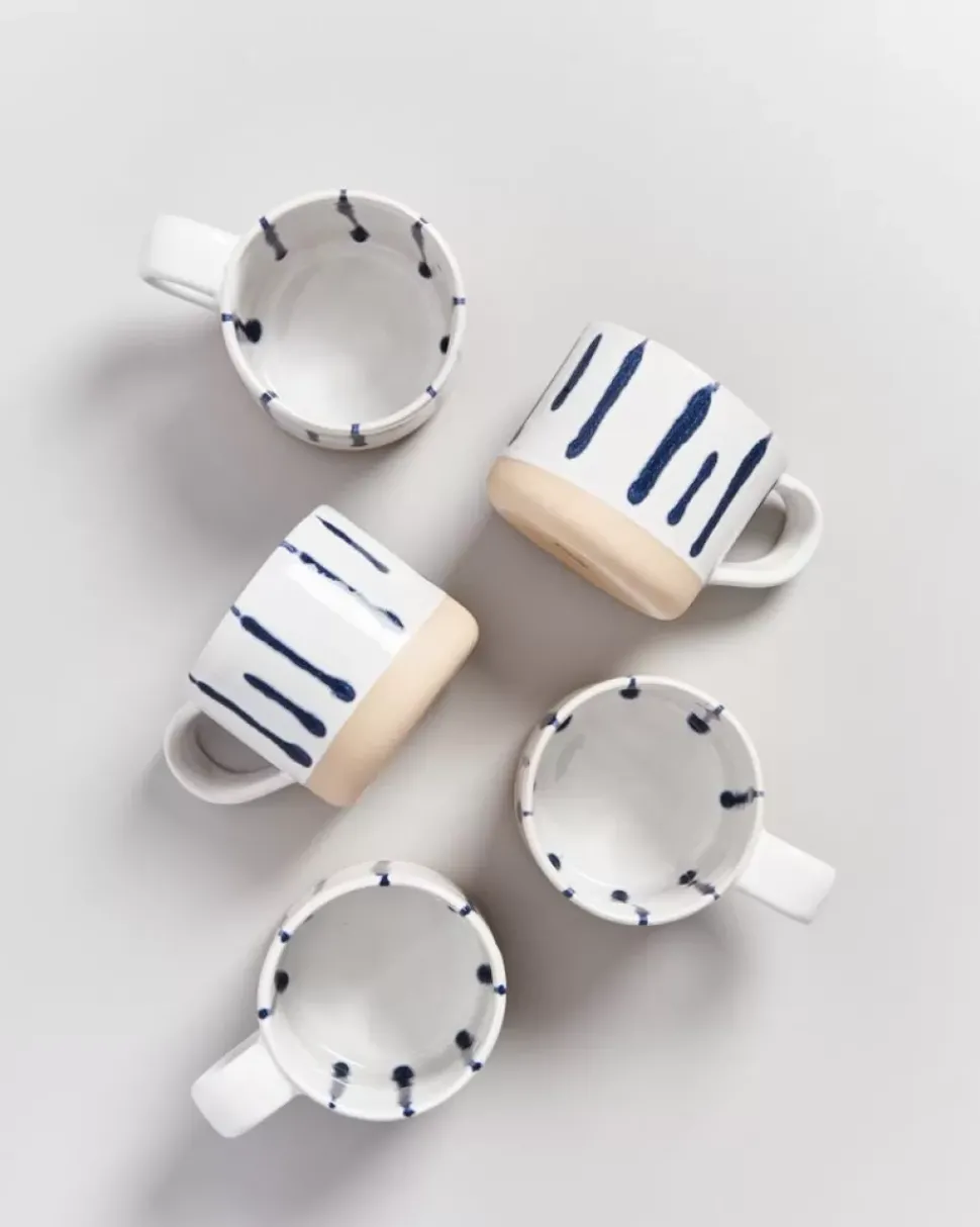 Nodoa Tasse Weis Blau