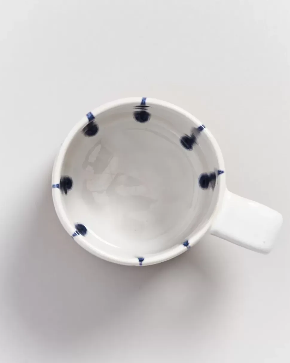Nodoa Tasse Weis Blau