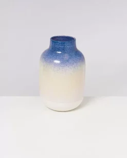 Nuno Vase L Blau Rosa Gesprenkelt