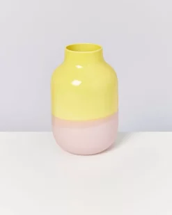 Nuno Vase L Gelb Rose