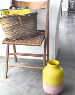 Nuno Vase L Gelb Rose