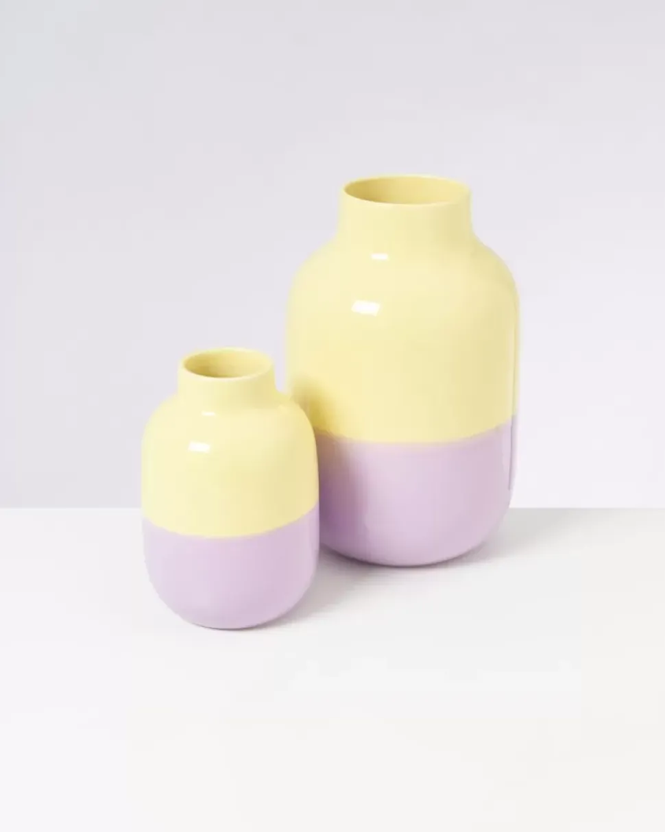 Nuno Vase M Gelb Lila