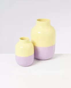 Nuno Vase M Gelb Lila