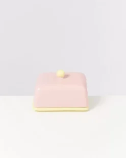 Seia Butterdose Rosa Gelb