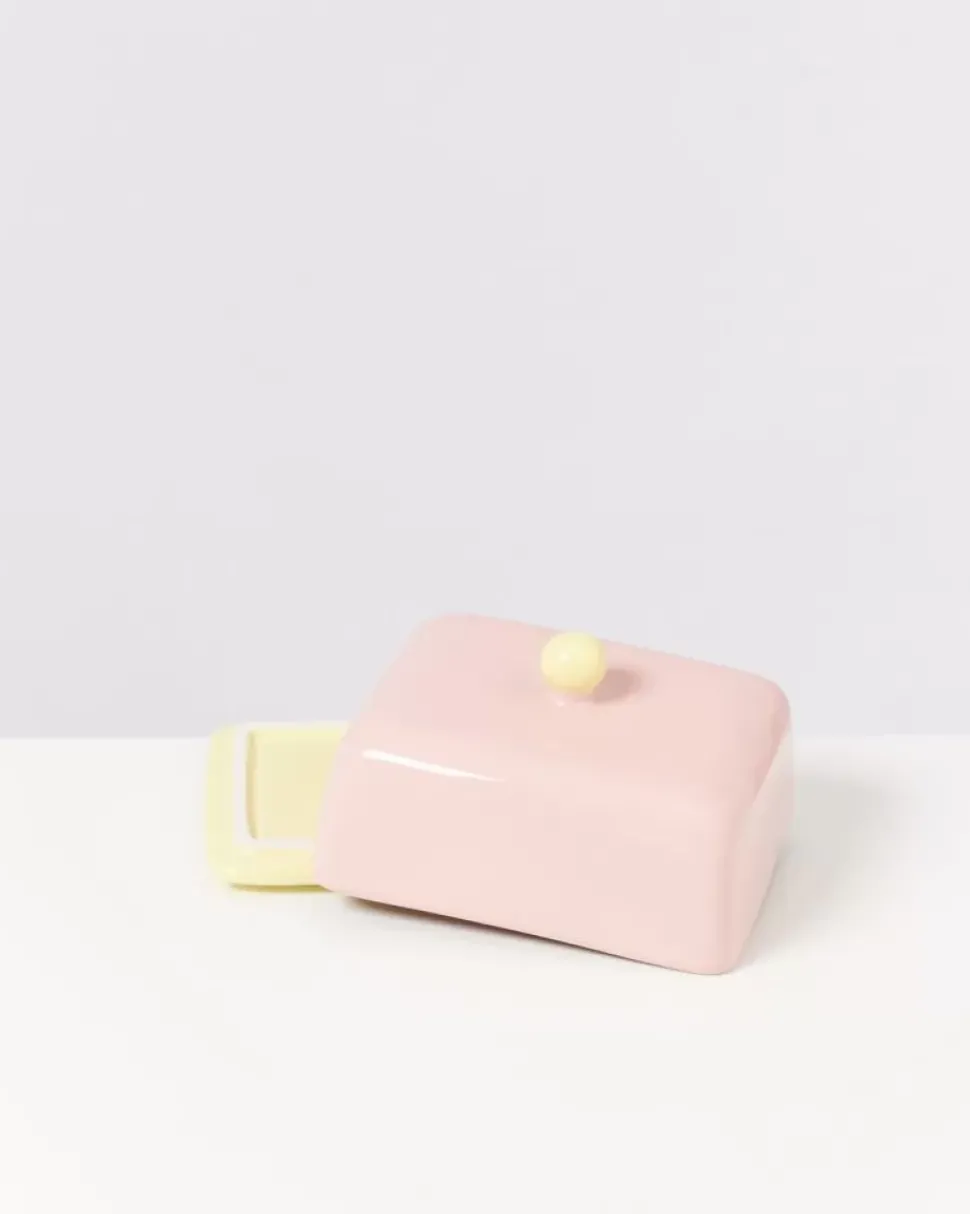Seia Butterdose Rosa Gelb