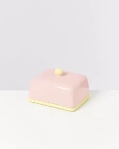 Seia Butterdose Rosa Gelb