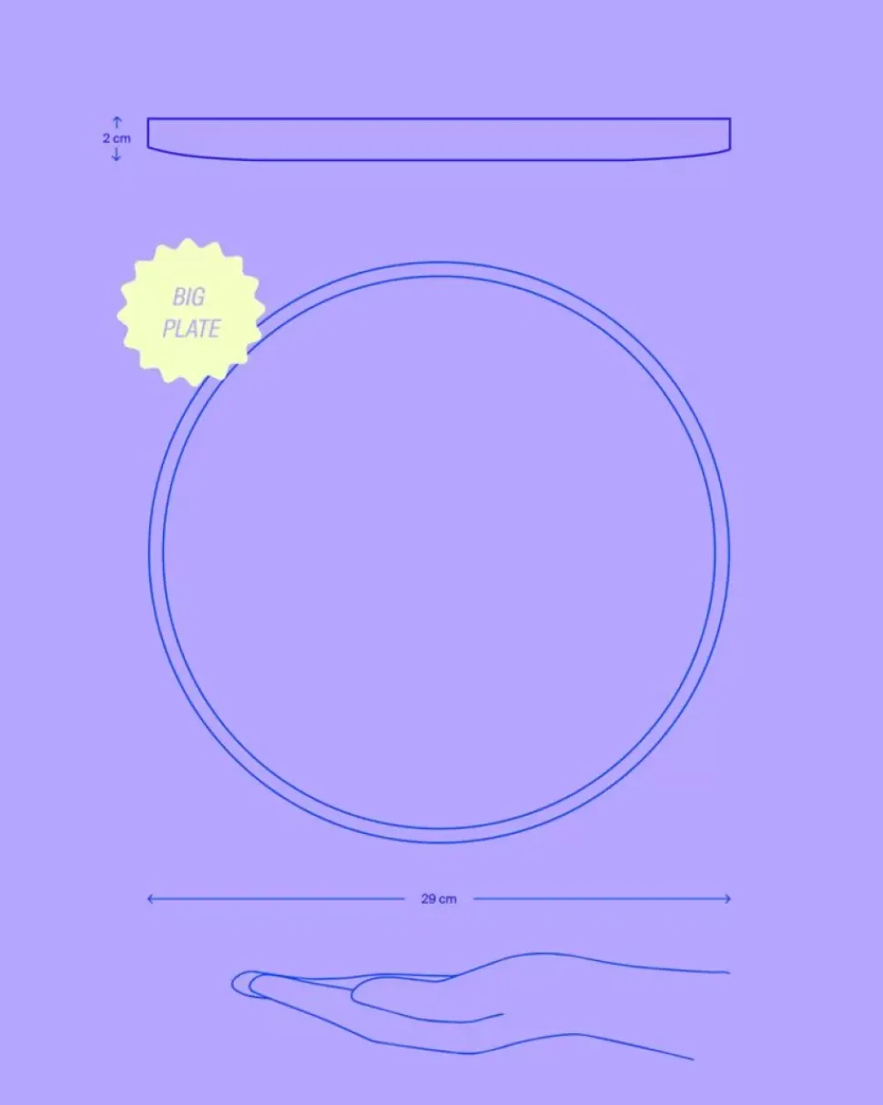 Tavira Teller Gros Sand Dots