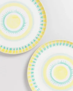 Verao Servierplatte Xl Rund Gelb Grun
