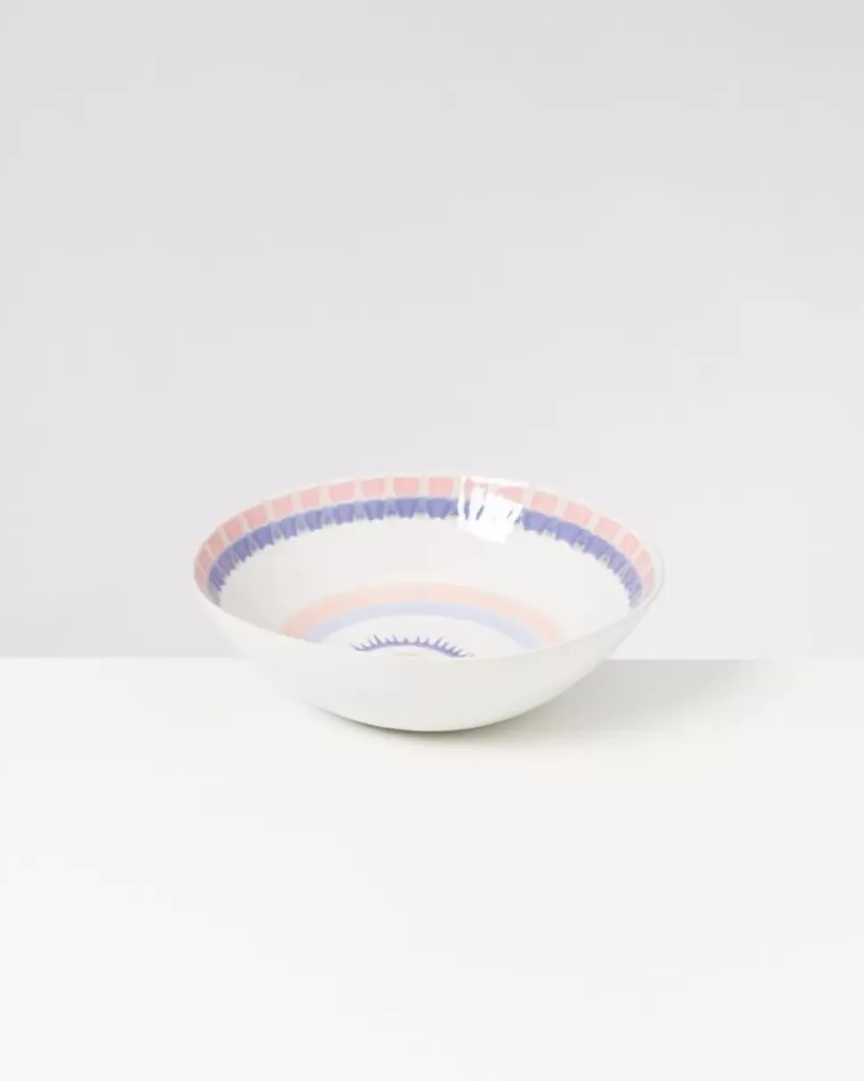 Verao Servierschale Gros Flach Rosa Blau