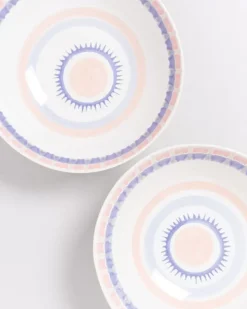 Verao Servierschale Gros Flach Rosa Blau