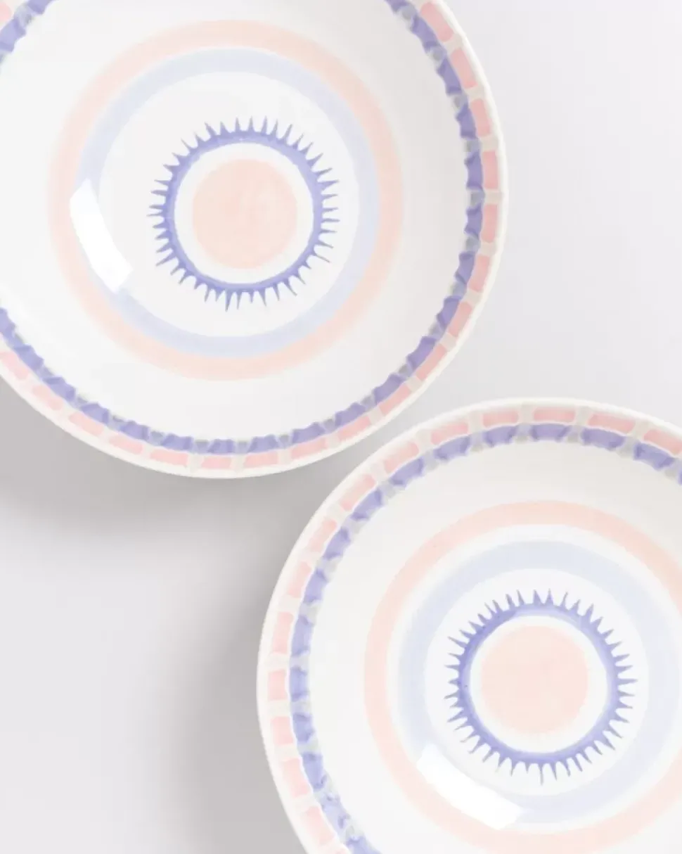 Verao Servierschale Gros Flach Rosa Blau