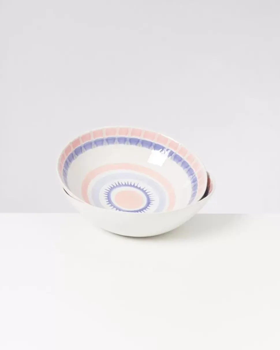 Verao Servierschale Gros Flach Rosa Blau